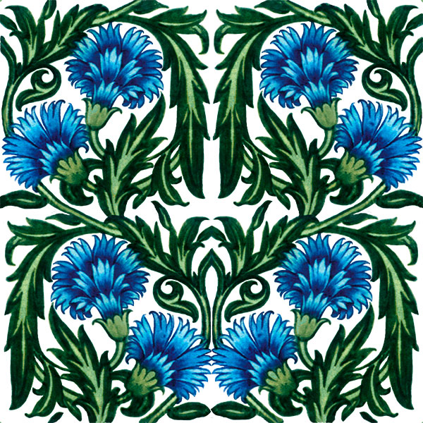 De Morgan Blue Carnations