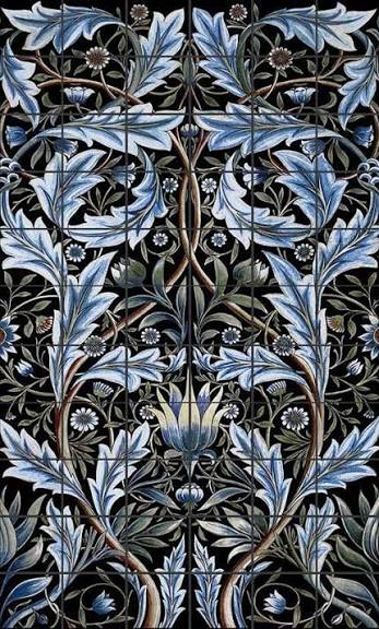 Membland tile panel for 36 inch stair risers