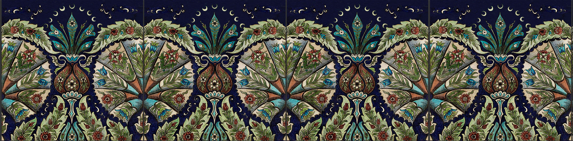 William De Morgan Leighton House empress border tile