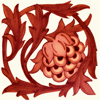 De Morgan red lustre variation on Morris Artichoke, 1873