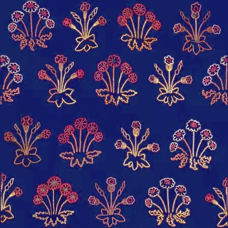 Jane Morris Daisies on Blue Serge