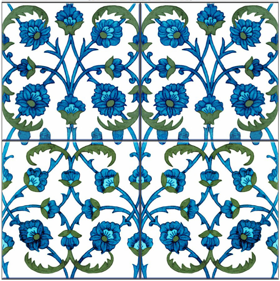 Kelmscott Manor Persian Diaper tiles