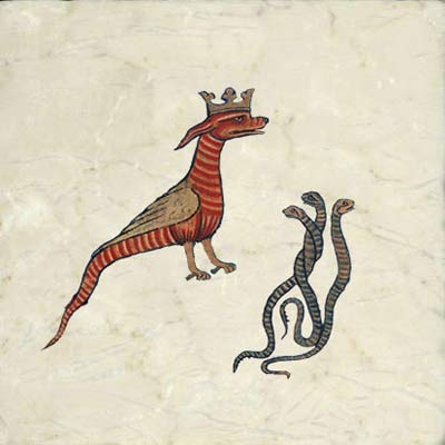 Early striped basilisk with the three controllers of the universe