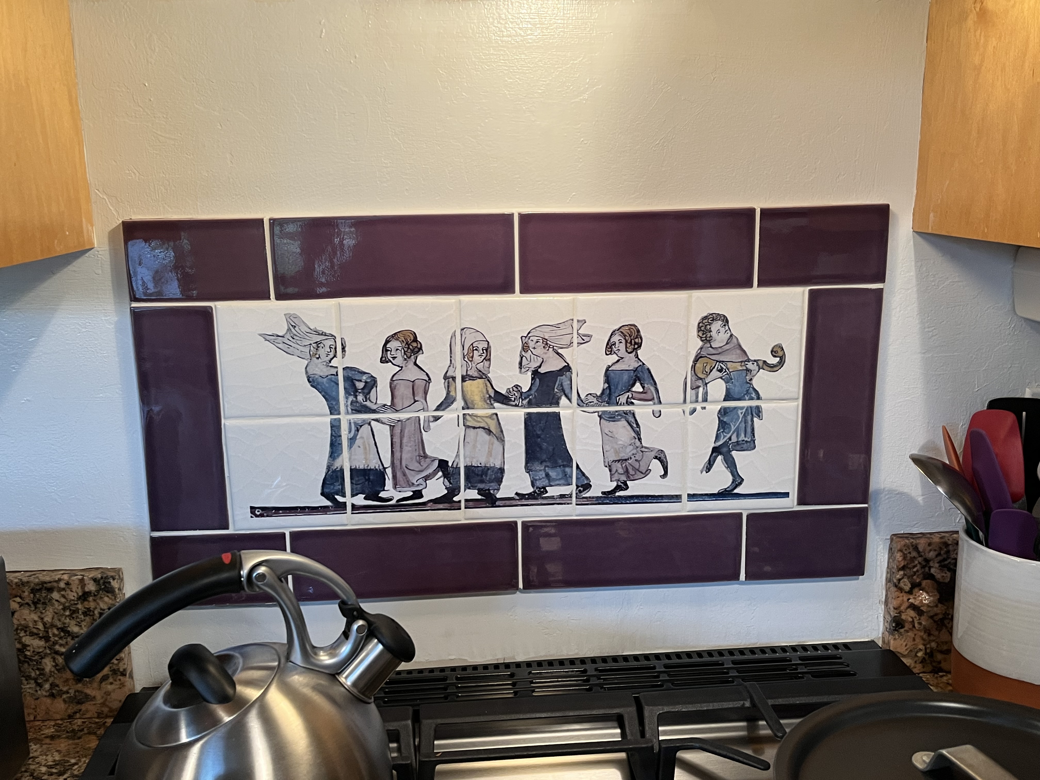 medieval musicians backsplash