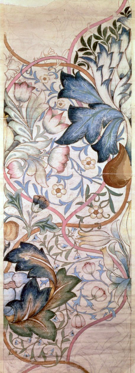 Original William Morris design for embroidery, 1875
