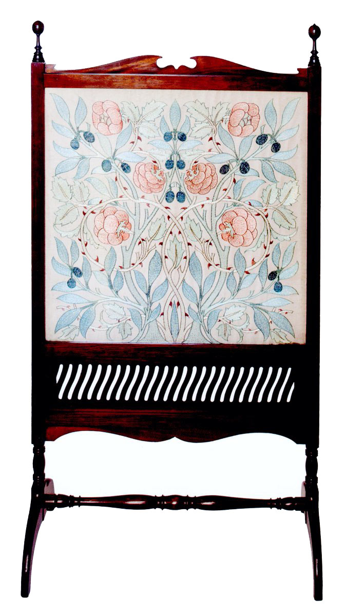 William and May Morris, Olive and Rose firescreen