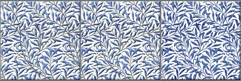 William Morris Kelmscott Willow Bough, blue variations