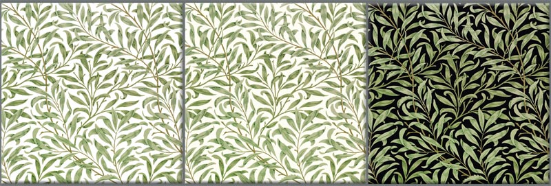 William Morris Kelmscott Willow Bough, green variations