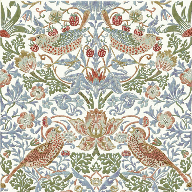 Strawberry thief tile, Zephyr colorway