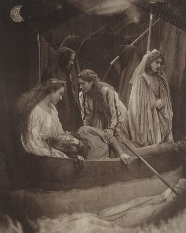 Pinned for later from williammorristile.com: Far left: Julia Margaret Cameron, 1875, So Like a Shatter'd Column lay the King